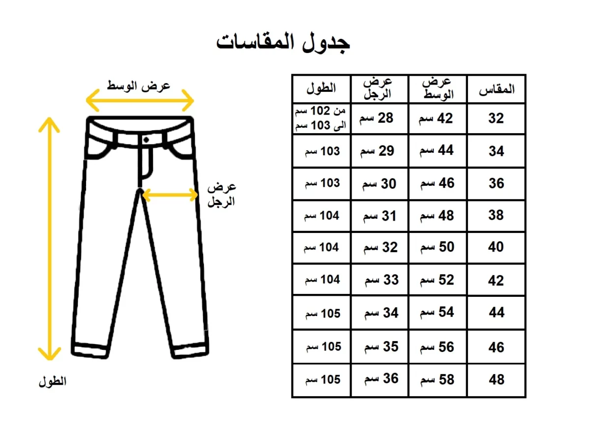 جدول مقاسات الملابس الجاهزه بالتفصيل 2023 كل الكوبونات